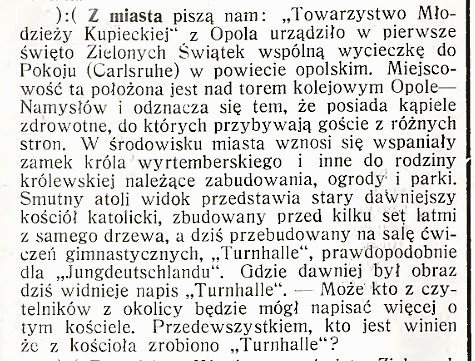 Łąki Pokojskie 5 - Z historii katolickich kościołów w Pokoju