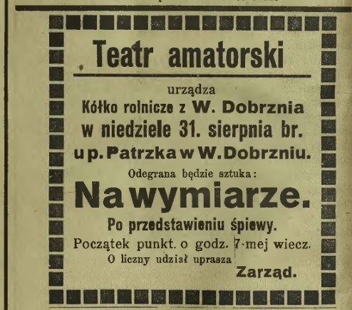 Dawne ogłoszenia z Chróścic i Dobrzenia