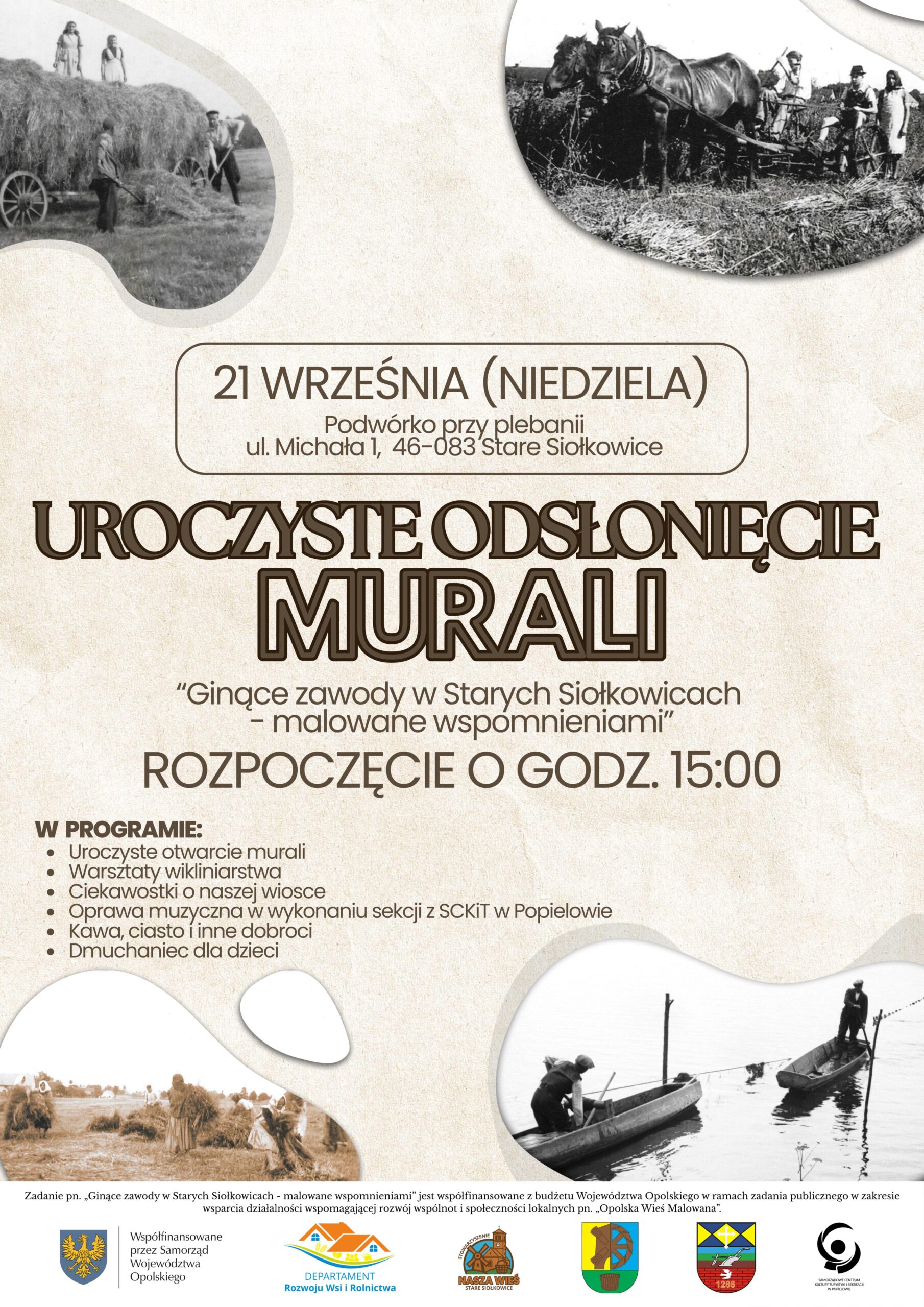 Uroczyste odsłonięcie murali w Starych Siołkowicach Uroczyste odsłonięcie murali w Starych Siołkowicach