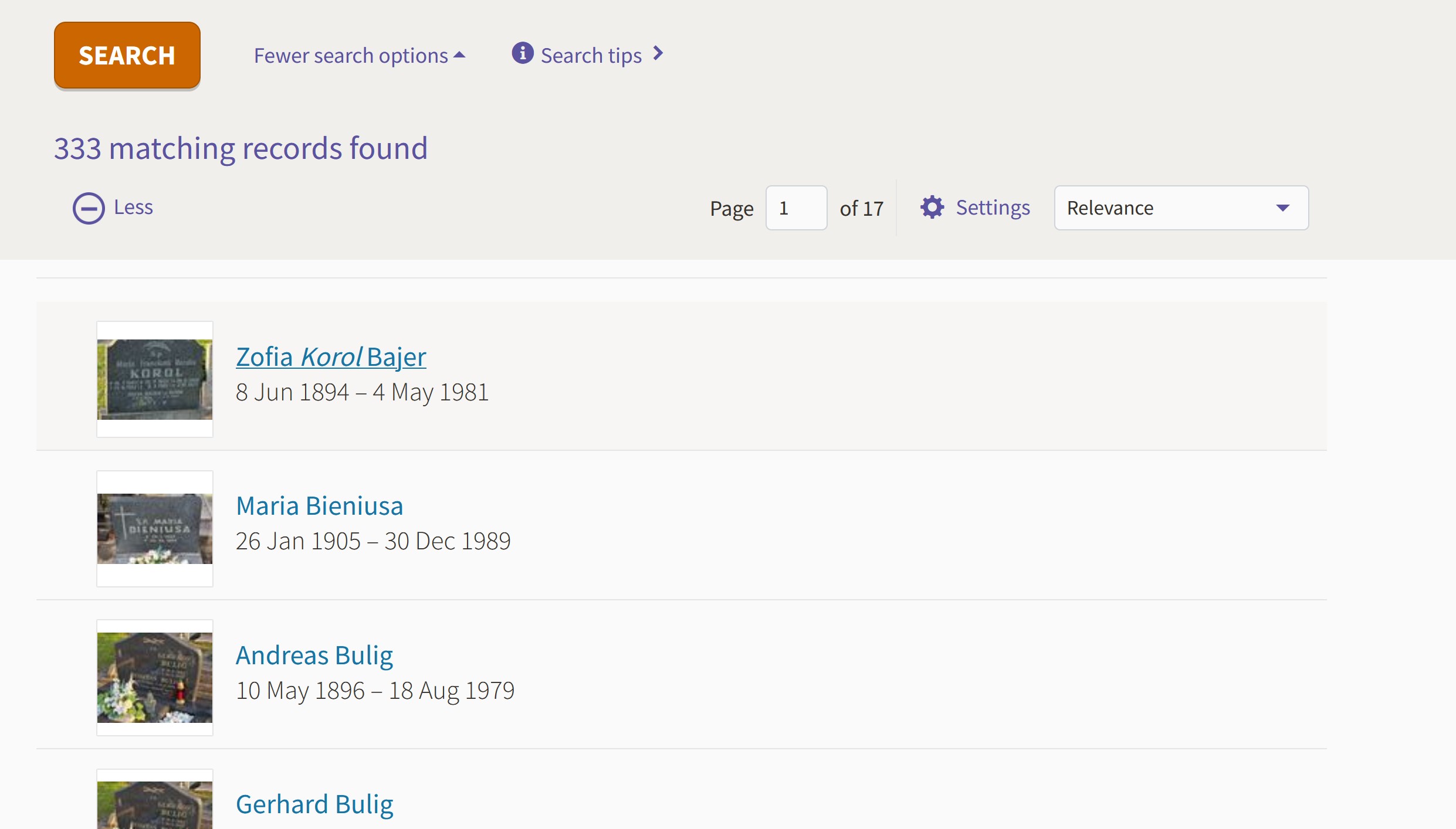Stare Siołkowice na mapie wirtualnych cmentarzy świata