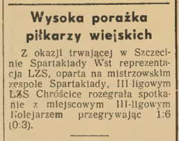 LZS Chróścice - blaski i cienie sukcesu 1950-54 LZS Chróścice - blaski i cienie sukcesu 1950-54