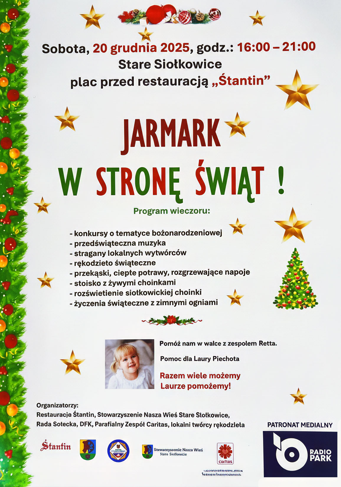 Jarmark „W Stronę Świąt!” już 20 grudnia w Starych Siołkowicach!