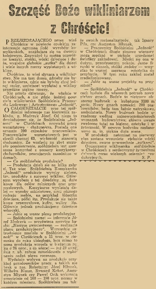 Wspomnienie o "JEDNOŚCI"