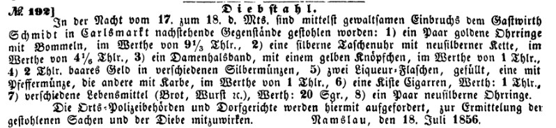 Uciekł ze "szlaku wołowego"? Karłowice -1783 r.