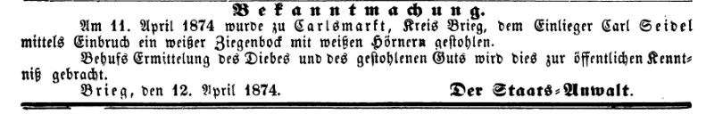 Uciekł ze "szlaku wołowego"? Karłowice -1783 r.