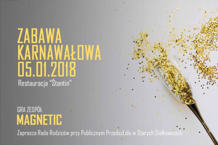 Przedszkole zaprasza na zabawę karnawałową. Bilety już dostępne!