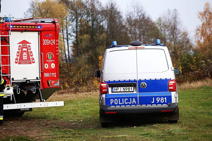 Pożar trawy na „stawach” w Starych Siołkowicach