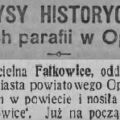 Dekanat Siołkowice – krótki zarys historyczny – cd. ( VIII ). Parafia Fałkowice