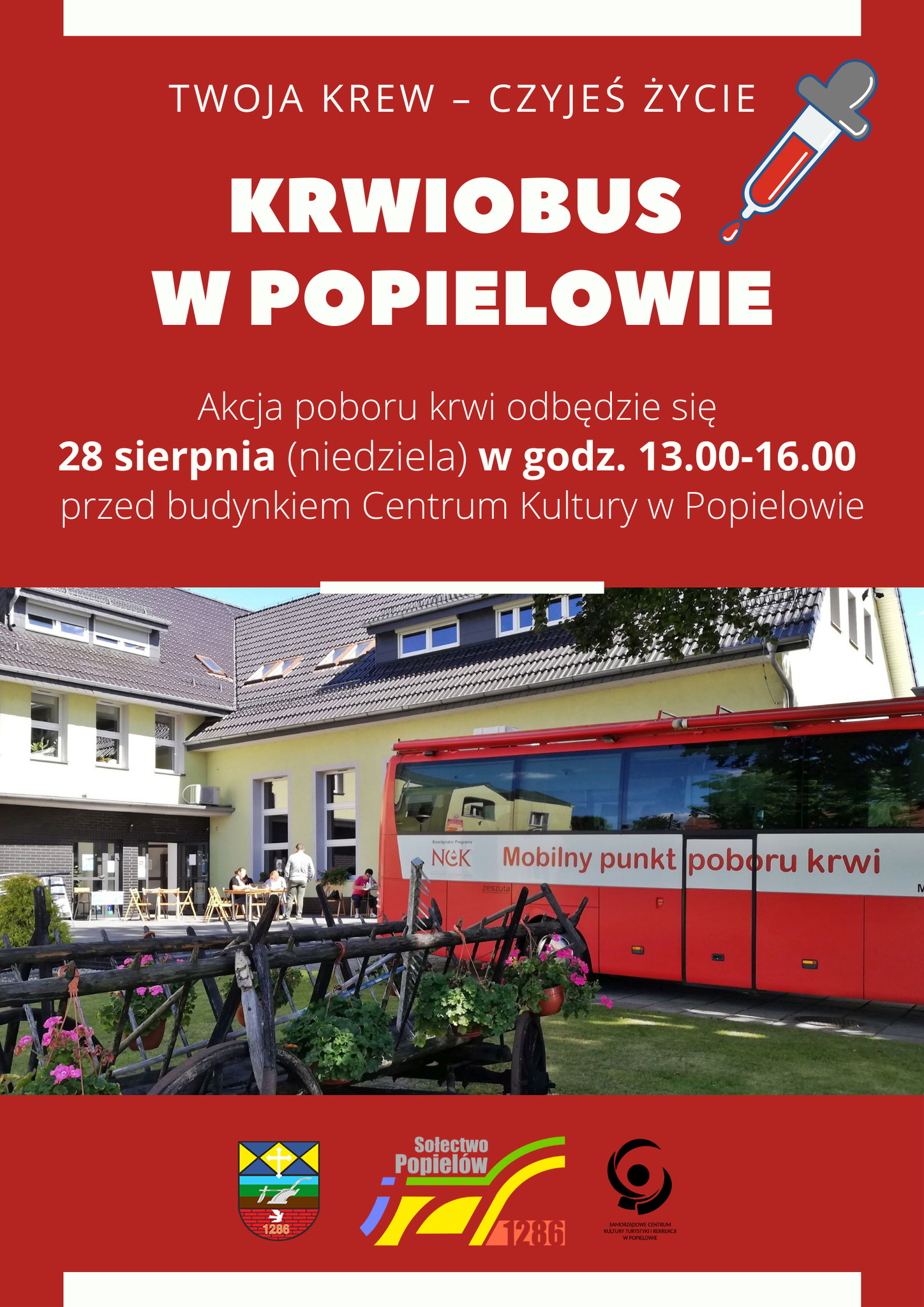 Do Popielowa przyjedzie krwiobus, będzie można oddać krew