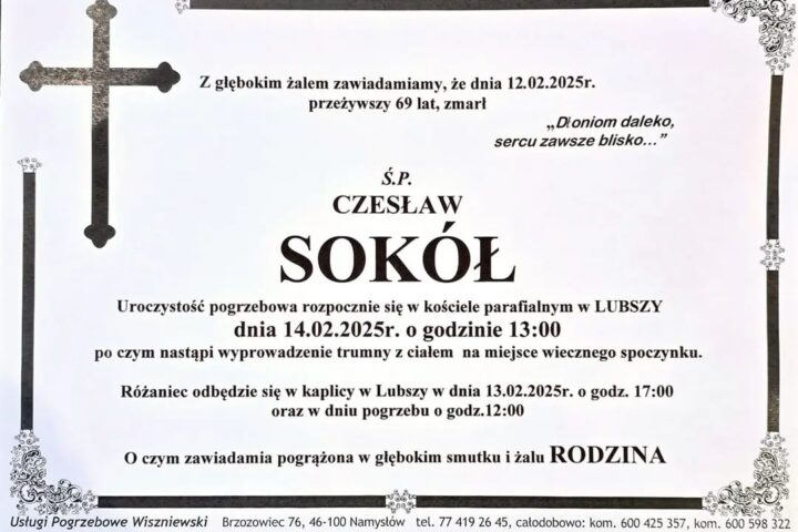 Zmarł śp. Czesław Sokół, były lekarz Ośrodka Zdrowia w Starych Siołkowicach