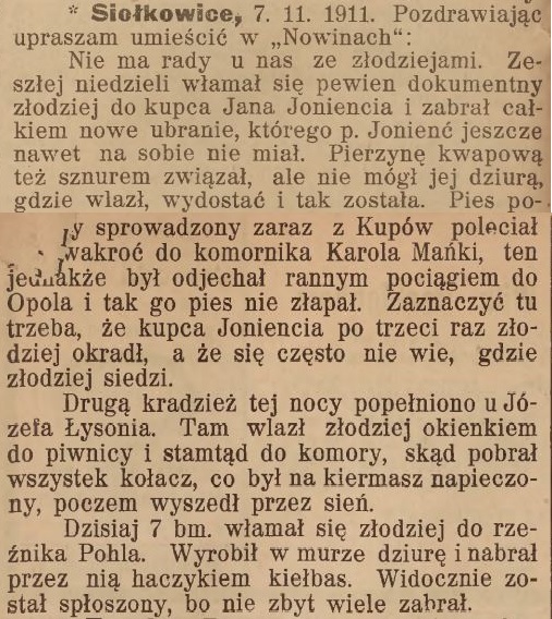 "Dziupla" - Rok 1911