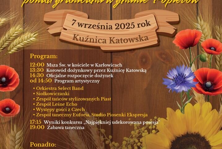 Dożynki gminne w gminie Popielów 7 września 2025 roku w Kuźnicy Katowskiej