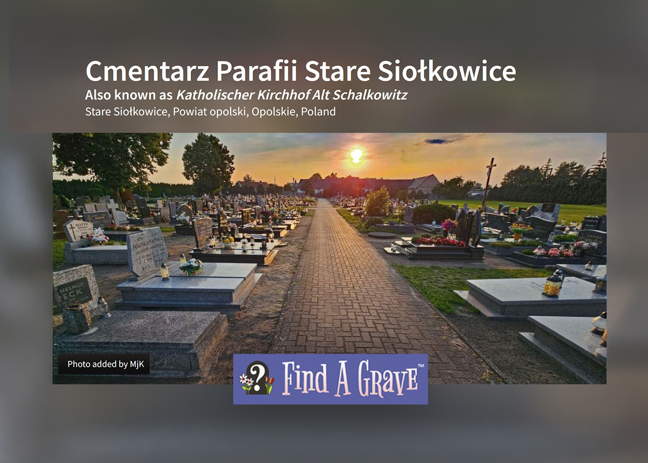 Stare Siołkowice na mapie wirtualnych cmentarzy świata
