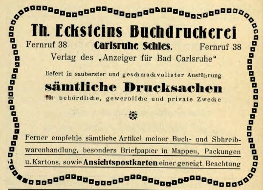 Dawne ogłoszenia z Carlsruhe