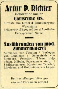 Dawne ogłoszenia z Carlsruhe