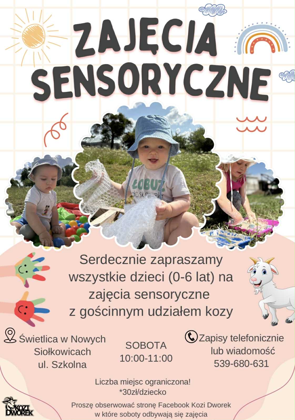Kozi Dworek zaprasza na zajęcia sensoryczne!